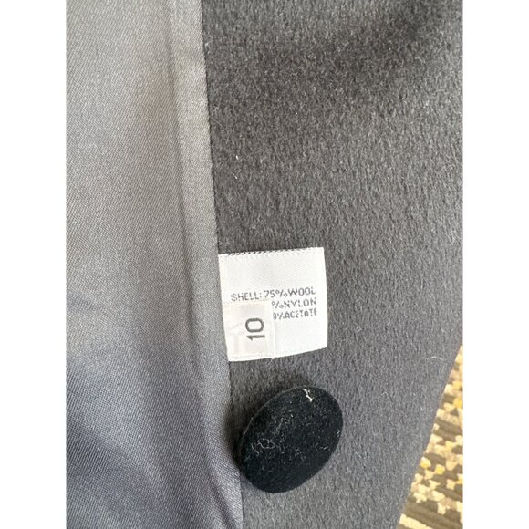Forecaster Womens Black Wool Blend Coat With Velvet Collar & Button Front - Picture 9 of 10